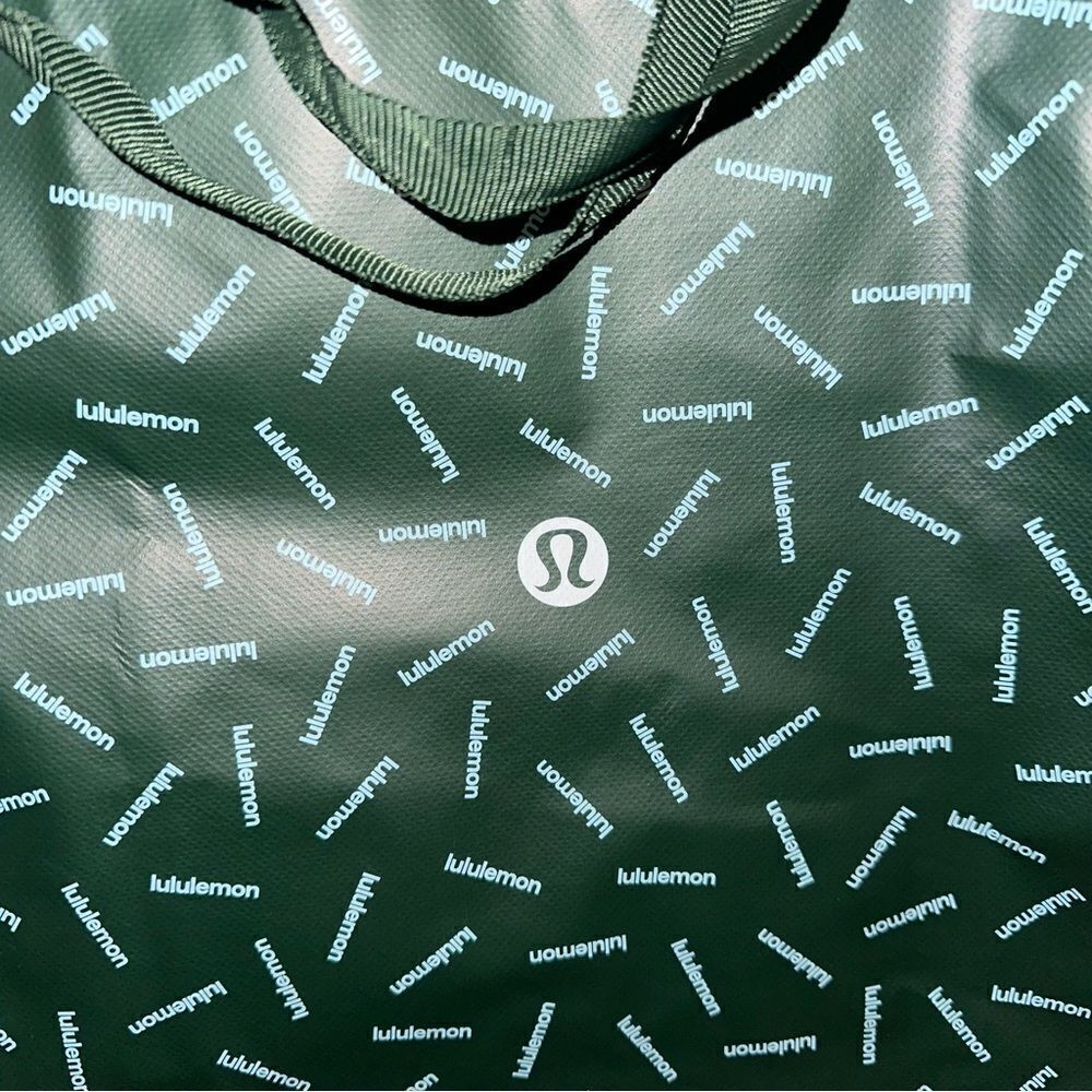 Bundle 2 Lululemon Holiday Reusable Shopping Gift Bag Totes - Green - Picture 4 of 6